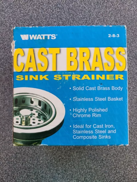 Watts Cast Brass Sink Strainer Stainless Steel Product Number 283