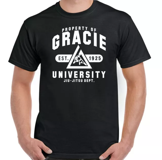 BRAZILIAN JIU JITSU T-SHIRT, Gracie University MMA Gym Training Top Martial Arts