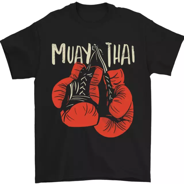 Muay Thai Boxe Guanti Mma Uomo T-Shirt 100% Cotone