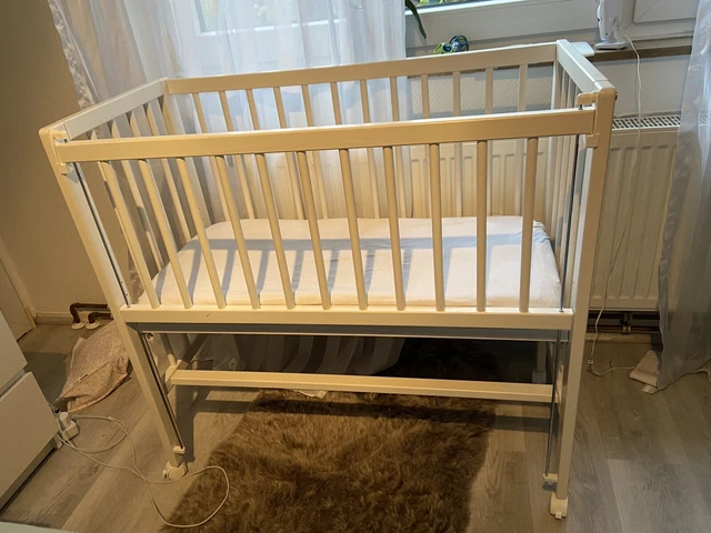 Fiilkid Beistellbett Babybett wie derneu Babybay weiß Stubenwagen