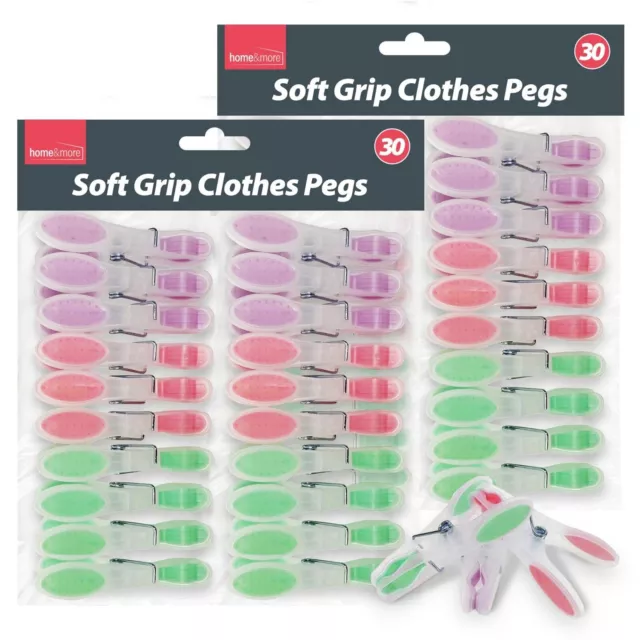 Clothes Pegs, 48 Pack Plastic Clothes Pegs For Washing Line, Strong Grip  Non Slip Washing