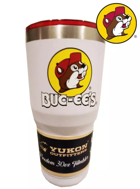 Bucee’s Tumbler Stainless Steel 30oz Buc-ee’s Yukon Outfitters Hot/ Cold White