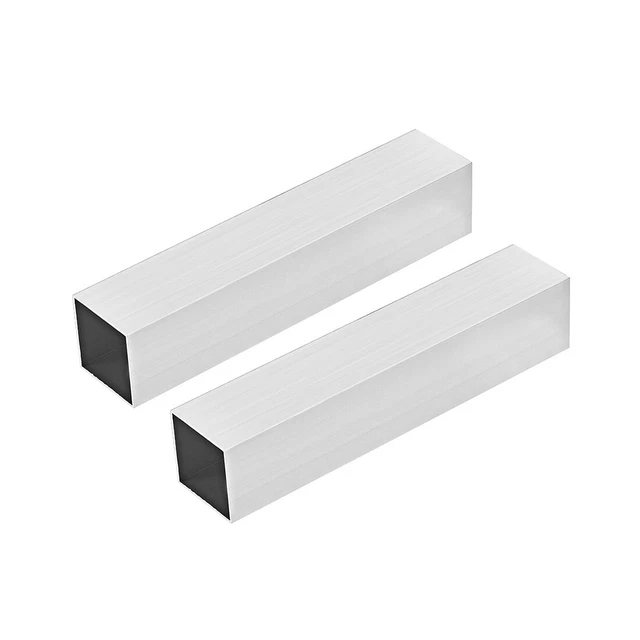 6063 Alluminio Quadrato Tubo 38x38x1mm Parete Spessore 200mm senza saldatura 2pz
