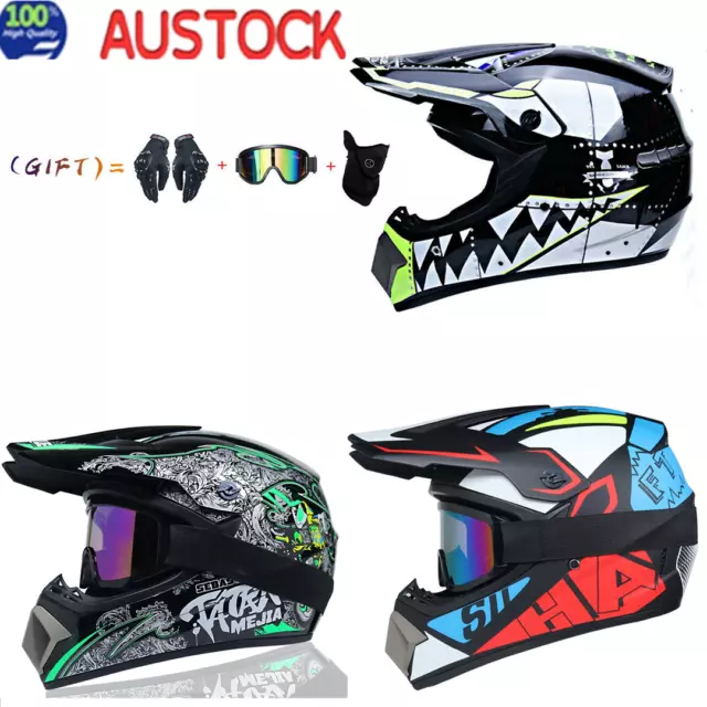 Off Road Full Face Mountain Bike Helmet Bicycle Motorcycle Adult Helmet AU