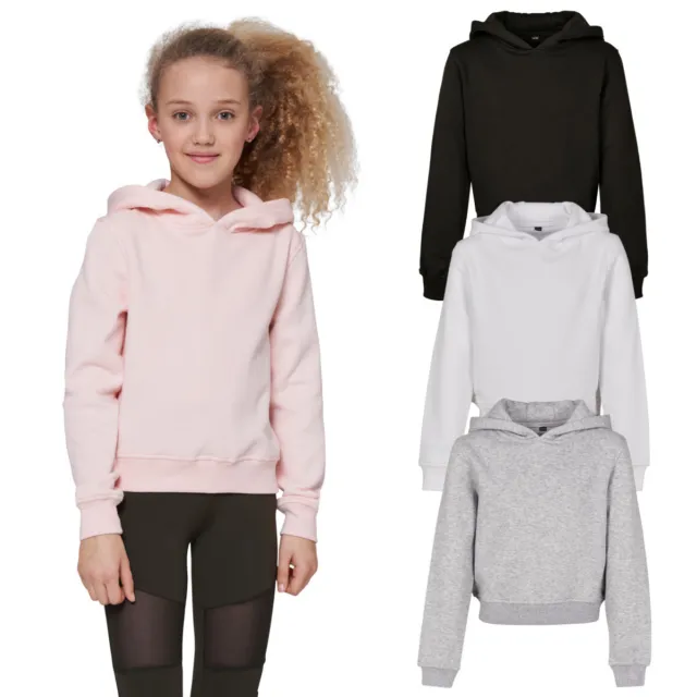 Build your Brand Filles Recadrée Sweat Capuche Fille Pull à Capuche Imprimable