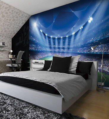 Papel pintado foto mural de pared de estadio de fútbol campo deportes decoración de dormitorio infantil