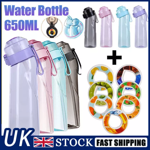 650Ml Air Water Bottle with 5/7 Flavour Pods. Flavoured Sports Water Bottle Up