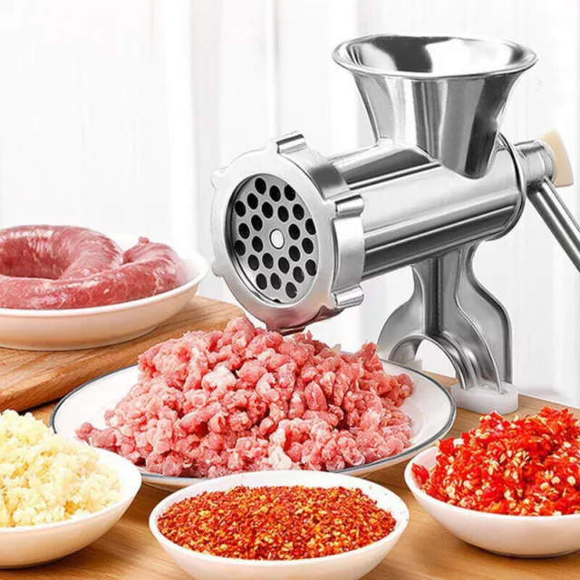 Manual Kitchen Meat Grinder Mincer Stuffer Table Sausage Filler Maker.UK☑