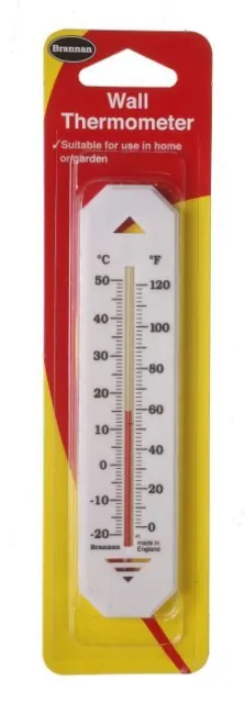 Brannan Wall Thermometer Plastic 150mm 2672 Celsius Fahrenheit