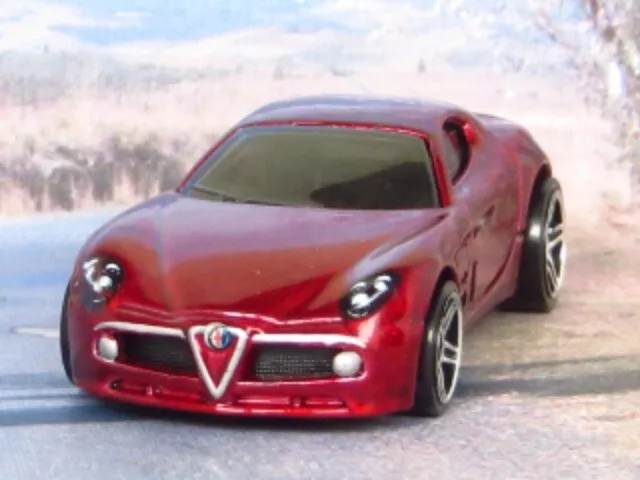 ALFA ROMEO 8C COMPETITION 1:64 (rot) Hot Wheels Druckgussauto 3