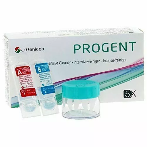 15 limpiador intensivo de lentes duras y permeables al gas Menicon Progent SP 3 cajas 2