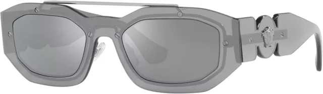 Versace Sunglasses VE2235 10016G 51mm Transparent Grey / Silver Mirror Lens