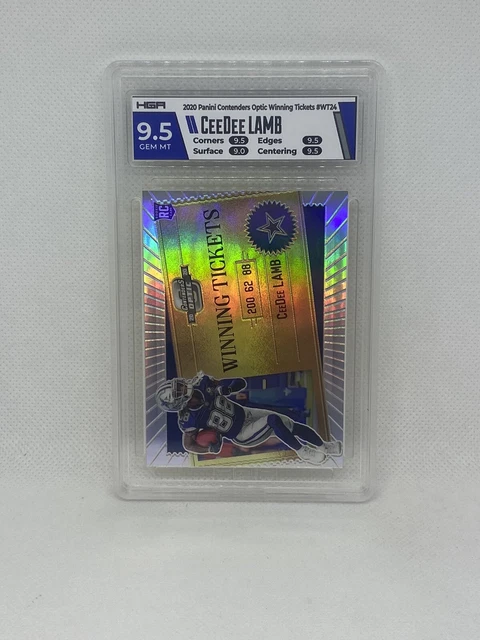 CeeDee Lamb 2020 Contenders Optic Winning Tickets Silver Prizm Rookie HGA 9.5
