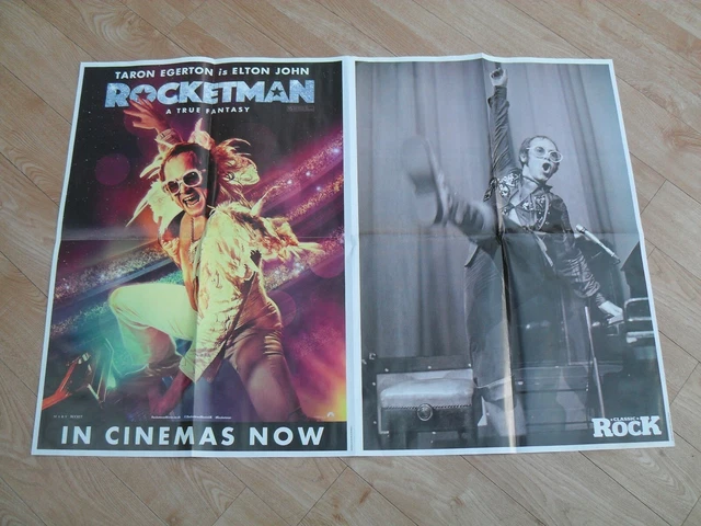 ROLLING STONES & ELTON JOHN - Lovely large double sided poster