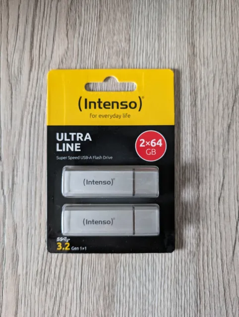2 x Intenso Ultra Line USB Sticks 3.2 Silber 64GB