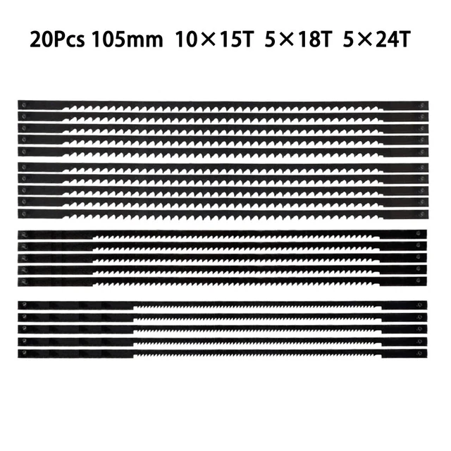 Longue lame de scie longueur 105 mm 15 TPI/18TPI/24TPI lames fines/moyennes/gros