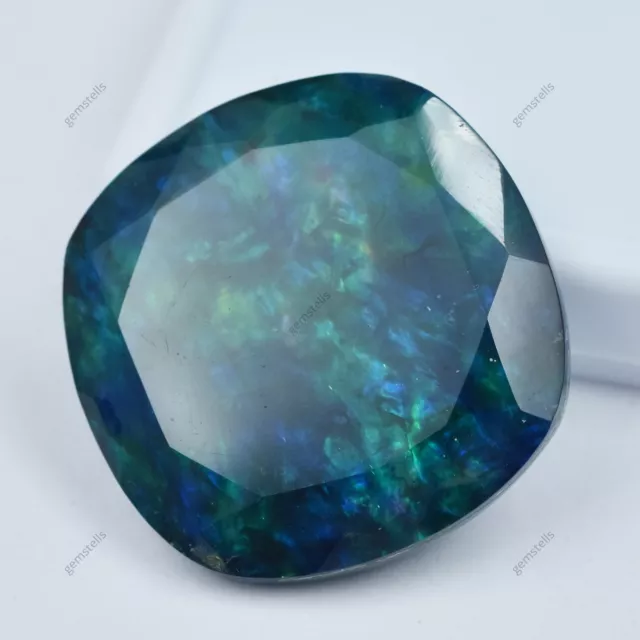 51.70 Ct Square Cut Multi-Color Ammolite Natural Loose Gemstone CERTIFIED