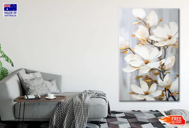 Magnolia Tree with White Flowers Wall Canvas Home Decor Australian Made Quality 2