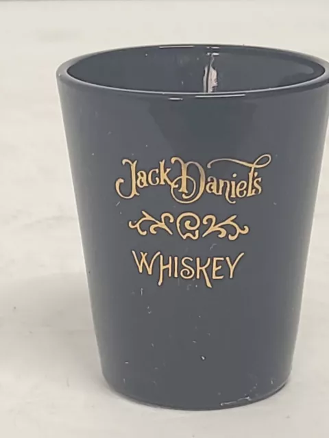 Jack Daniel's Whiskey Black And Gold SHOT GLASS - Jack Daniels JD Whisky