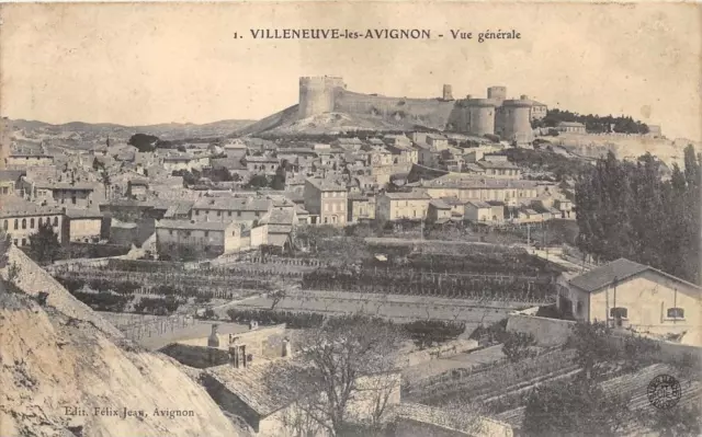 Cpa 30 Villeneuve Les Avignon Vue Generale