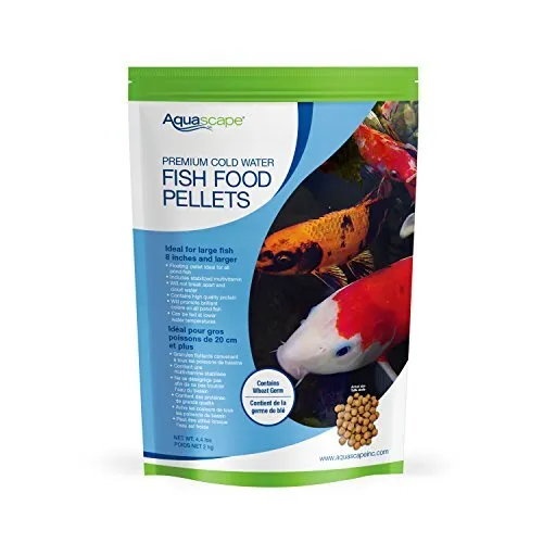 Premium Cold Water Fish Food Pellets for Large Koi and 4.4-Pound Large Pellet
