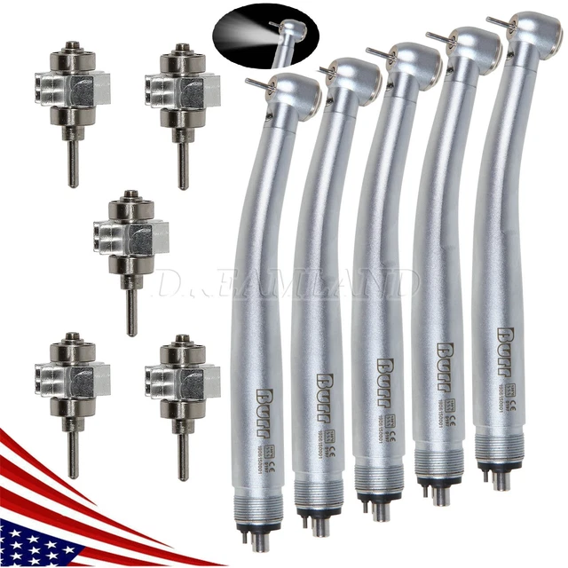 5 E-generator Dental LED Fiber Optic High Speed Handpiece 4 hole/ Rotor