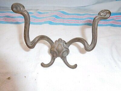 Antique ~ Salvage ~ One Cast Iron Double Hat/Coat Hook ~ Three available   #2437