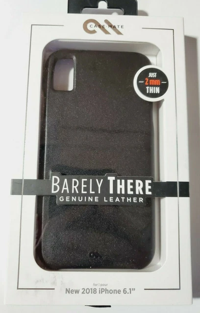 Case-Mate Barely There Genuine Leather Case For iPhone XR (6.1") - Black