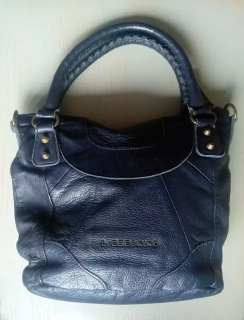 LIEBESKIND BERLIN women's leather bag dark blue