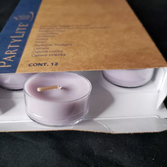 Partylite Lavender Flower 1 Dozen Tealights NIB Retired v04680 2