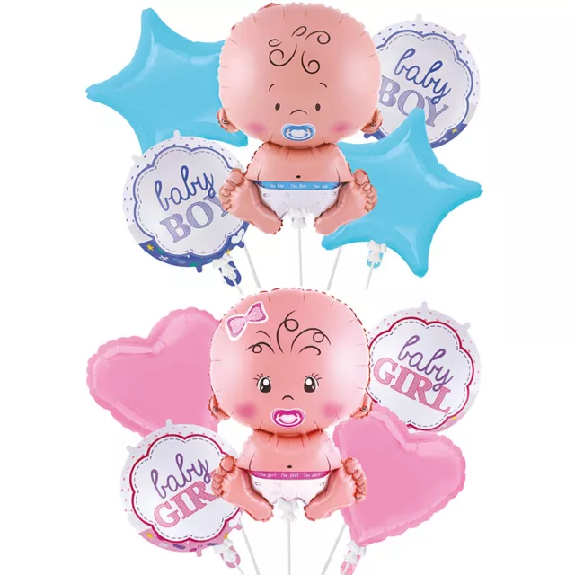 5pcs Boy/girl Foil Balloon for Baby Shower Newborn Christening Birthday Party UK