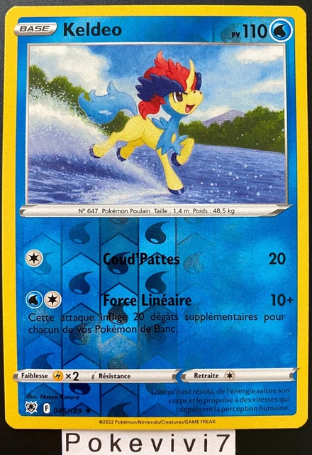 Carte Pokemon KELDEO 045/189 Holo REVERSE Epée et Bouclier 10 EB10 FR NEUF