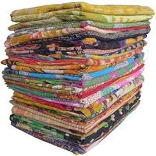 Wholesale Lot Of Indian Vintage Kantha Quilt Handmade Cotton Throw Reversible