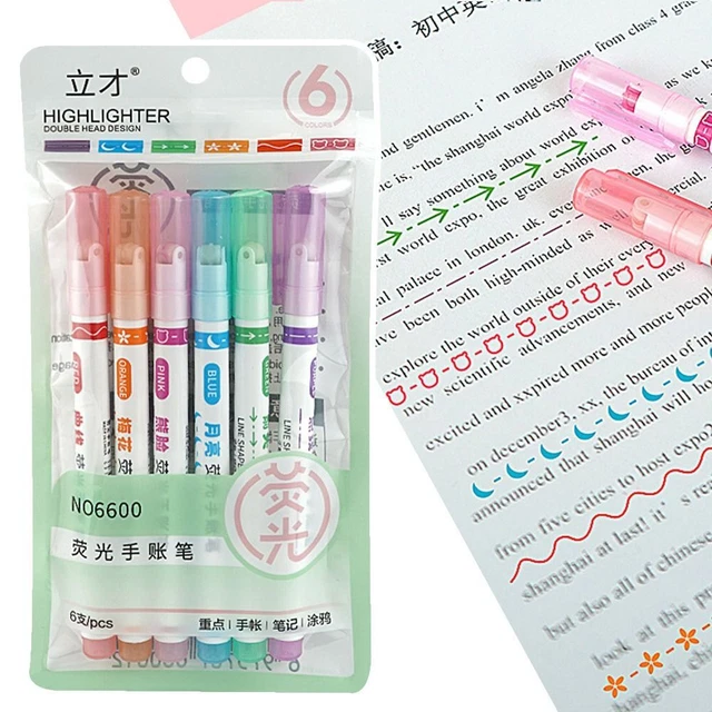 Multiple Shapes Integrated Color Graffiti Highlighter Curve Marker Pen
