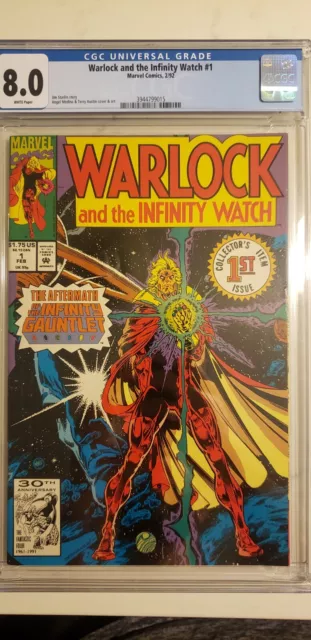 Warlock and the Infinity Watch #1 CGC 8.0 White Pages