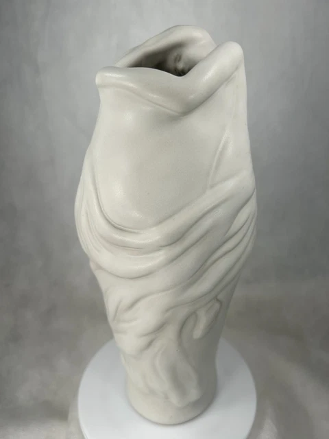 PRISTINE MINT WHITE Van Briggle Art Pottery LORELEI Figural Vase Dorothy Webster