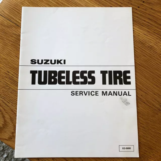 Suzuki Tubeless Tire Service Manual April 1981