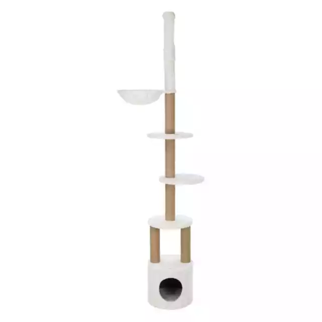 TRIXIE Griffoir pour chat Aurelio 220-250 cm Blanc et marron