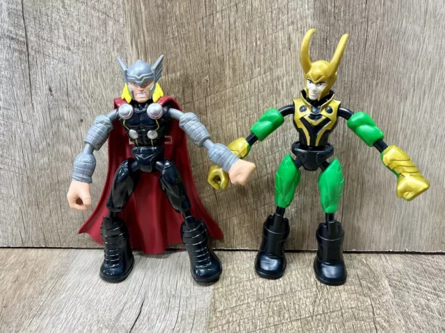 Marvel Avengers Bend & Flex Action Figures Battle Thor Vs Loki 6" Hasbro 2020