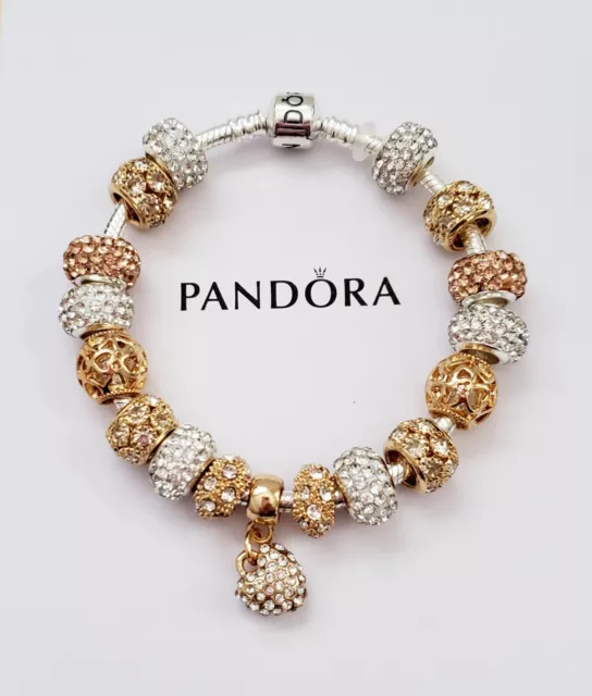 Pandora Charm Bracelet With 925 Silver  Charms