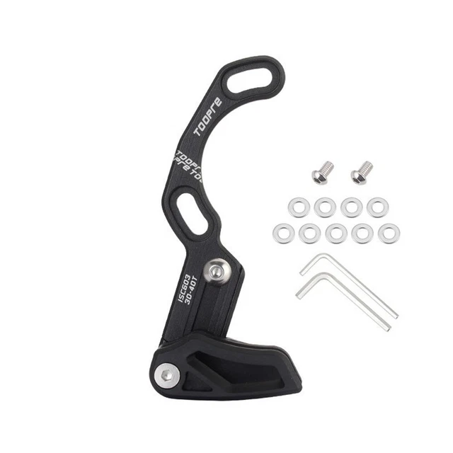 Guide-chaîne De Vélo En Alliage D’aluminium 6061 – Stabilisateur Pour VTT Et Gravel (fixation Avant, Noir Et Rouge)