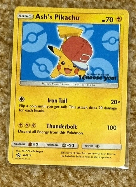 Pokemon Movie I Choose You Pokemon Card POKEMON MOVIE 'I Choose You' promo (ash’s Pikachu Cards) SM114 EUR 13