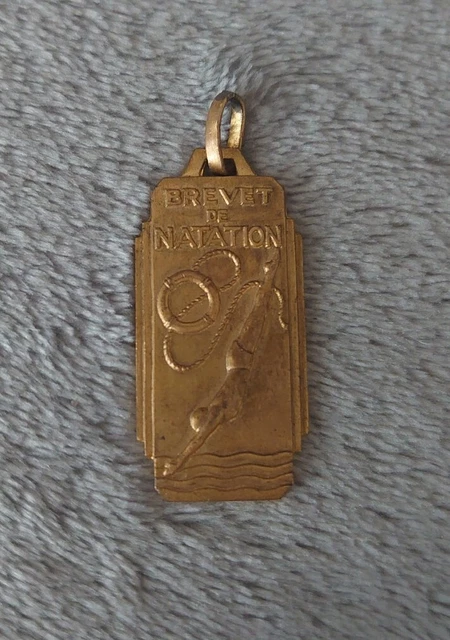 Médaille De Sauvetage Natation – Brevet Demey, Maître Nageur, Couleur Or