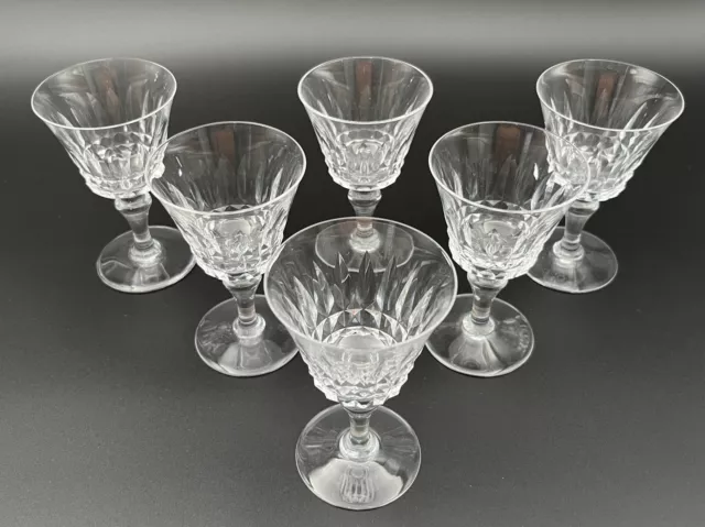 6 VERRES À VIN BLANC EN CRISTAL DE BACCARAT Modèle PICCADILLY 2