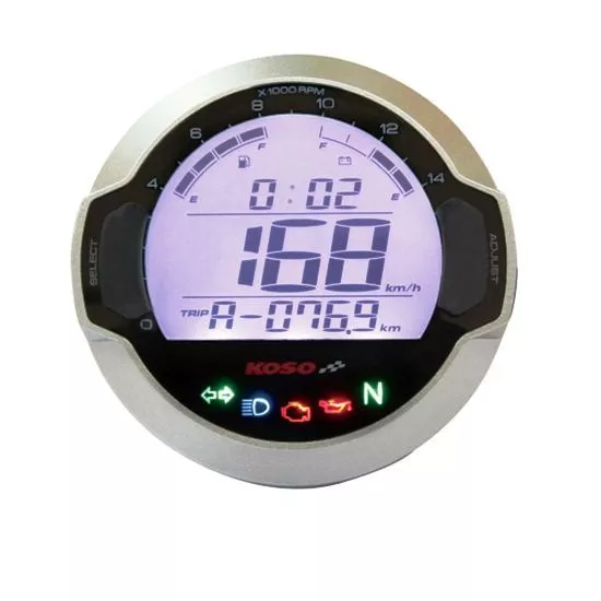 Compteur digital LCD mutlifonctions KOSO DL-03S GP Style rond universel Moto