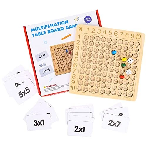 Cartes Apprentissage Tables Multiplication - Jeu Éducatif 1+1 - 15 Feuilles + Porte-Clés - Enfants 5+