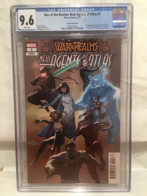 War Realms New Agents Atlas #1 Park CGC 9.6 1st Luna Snow Wave 2019 Marvel 1:25