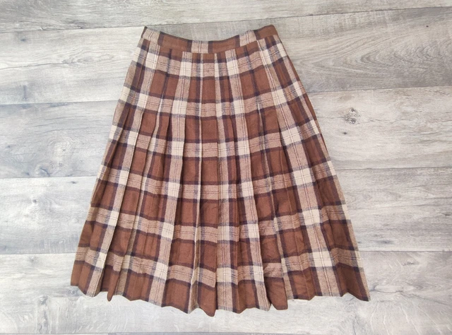 Flowers cup Jupe Tartan Plissé Laine Agneau Taille 42