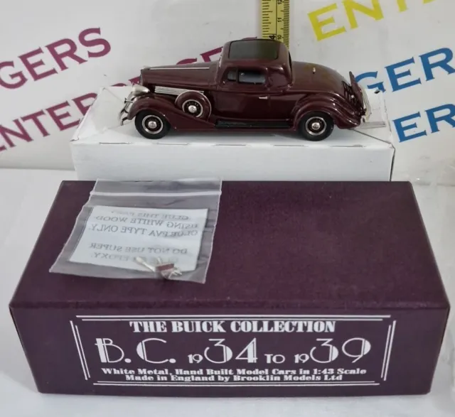 Brooklin Models BC001 Buick Collection 1935 96-S Coupe Maroon 1/43 Scale - Mint