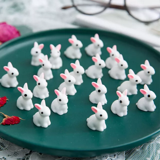 Cute Rabbit Easter Miniature Resin Craft Mini Bunny Ornament Fairy Garden Decor